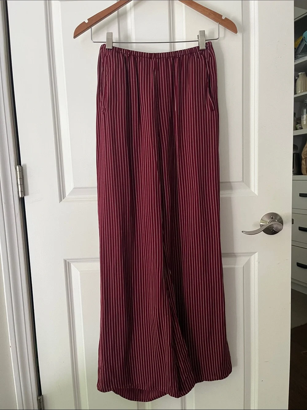 NWOT J. Crew Cosmo pant in stripe Inky Burgundy Sz XS - Picture 4 of 7